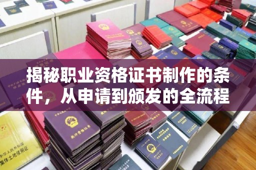 肇源揭秘职业资格证书制作的条件，从申请到颁发的全流程解析