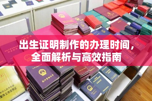 肇源出生证明制作的办理时间，全面解析与高效指南