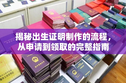肇源揭秘出生证明制作的流程，从申请到领取的完整指南