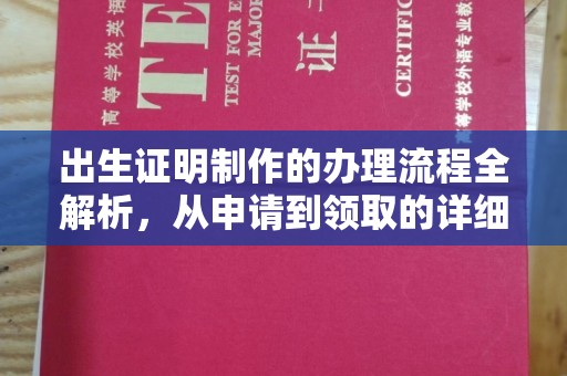肇源出生证明制作的办理流程全解析，从申请到领取的详细指南