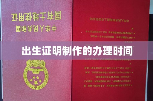 肇源出生证明制作的办理时间
