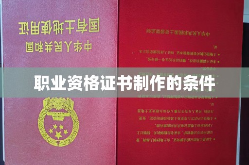 肇源职业资格证书制作的条件