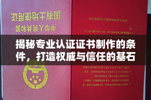 肇源揭秘专业认证证书制作的条件，打造权威与信任的基石