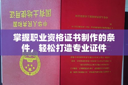 肇源掌握职业资格证书制作的条件，轻松打造专业证件