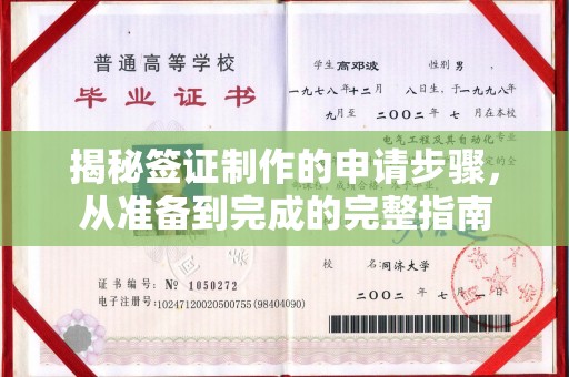 肇源揭秘签证制作的申请步骤，从准备到完成的完整指南
